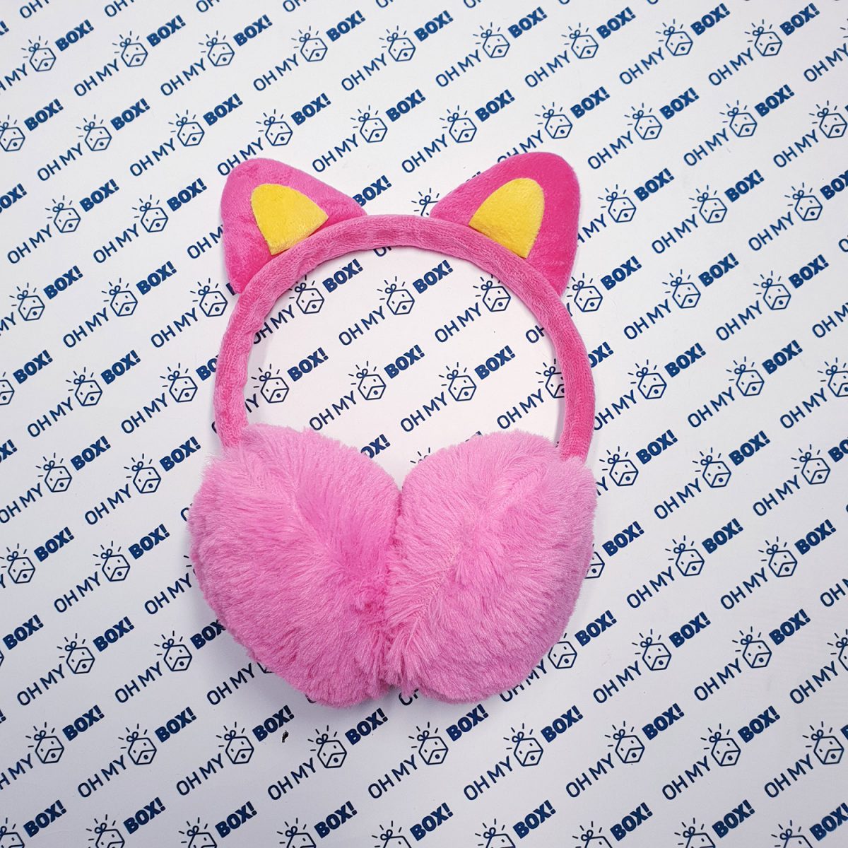 Fluffy Ear Muffs with Cat Ears - Pink