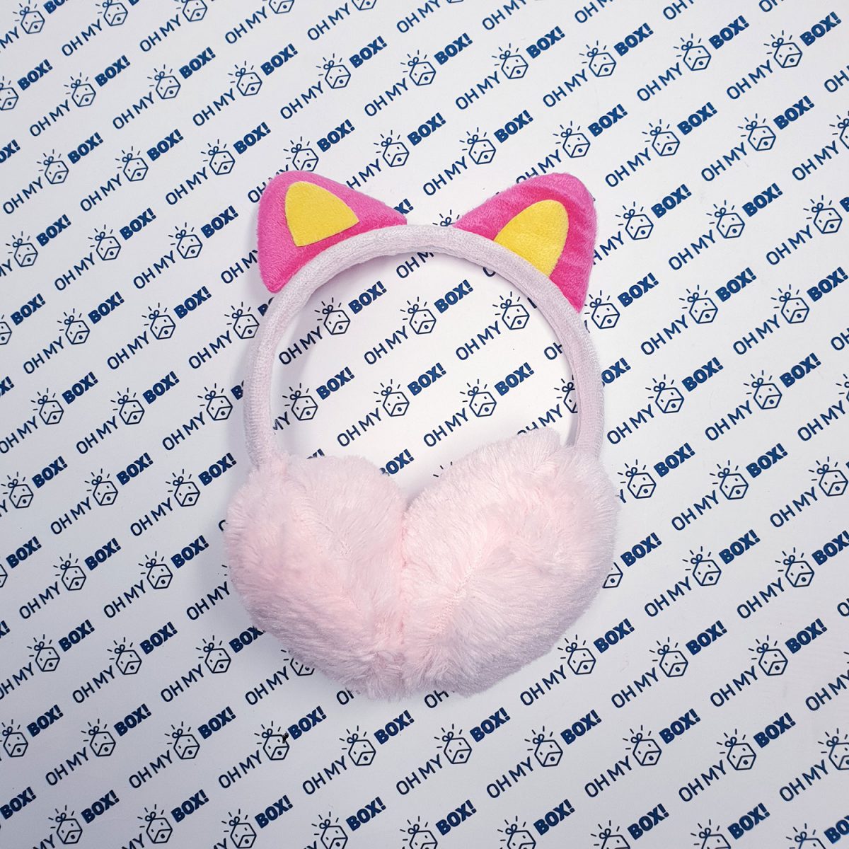 Fluffy Ear Muffs with Cat Ears - Rose