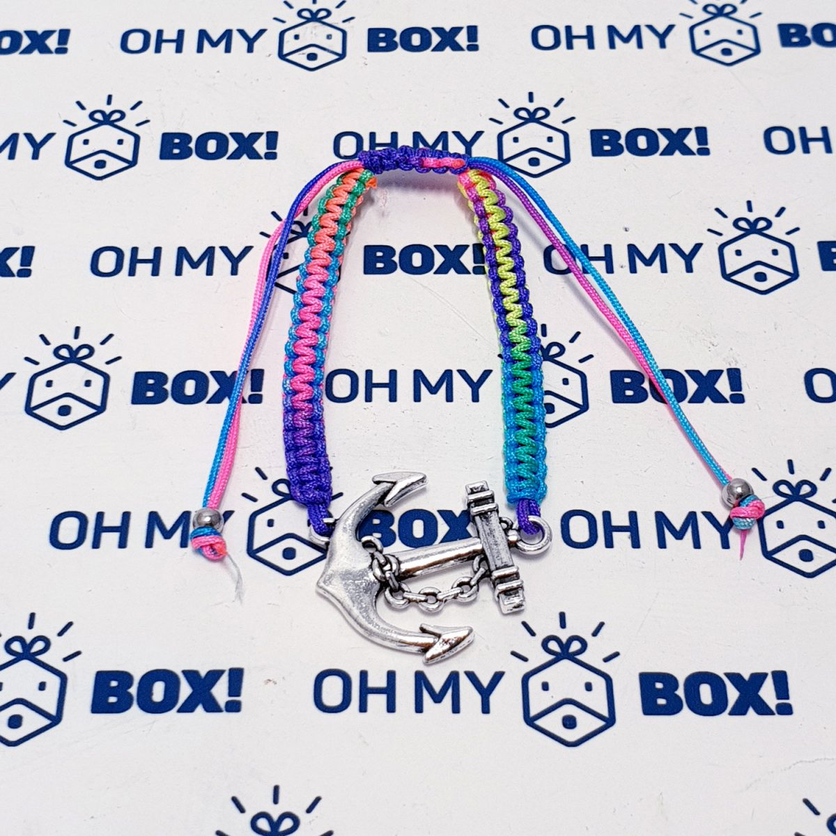 Braided string bracelet - Anchor - Multicolor