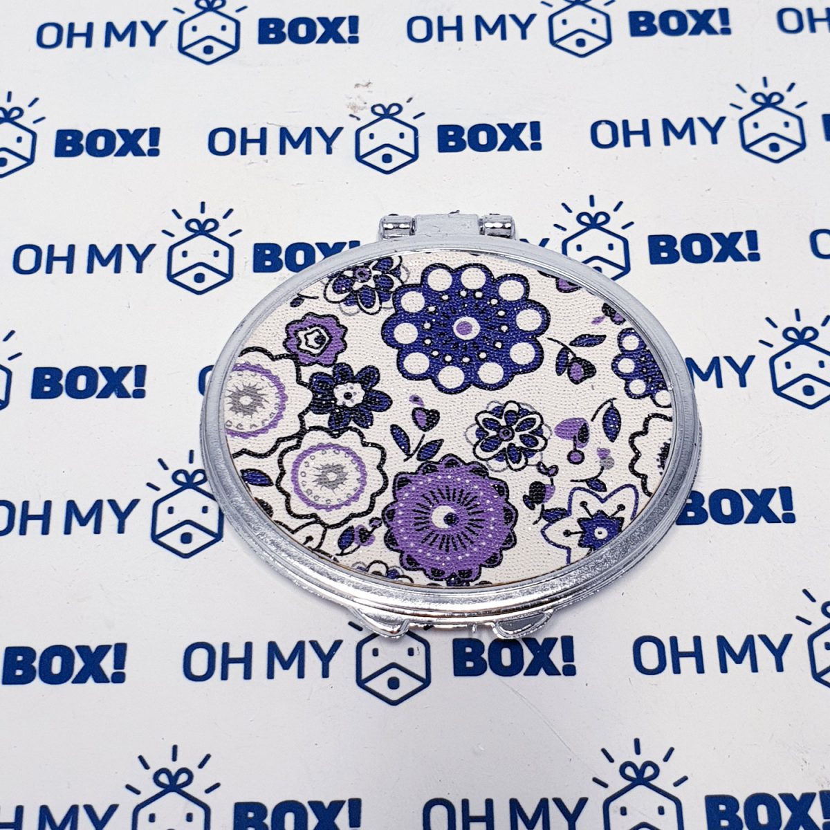 Pocket Mirror - Flowers - Purple