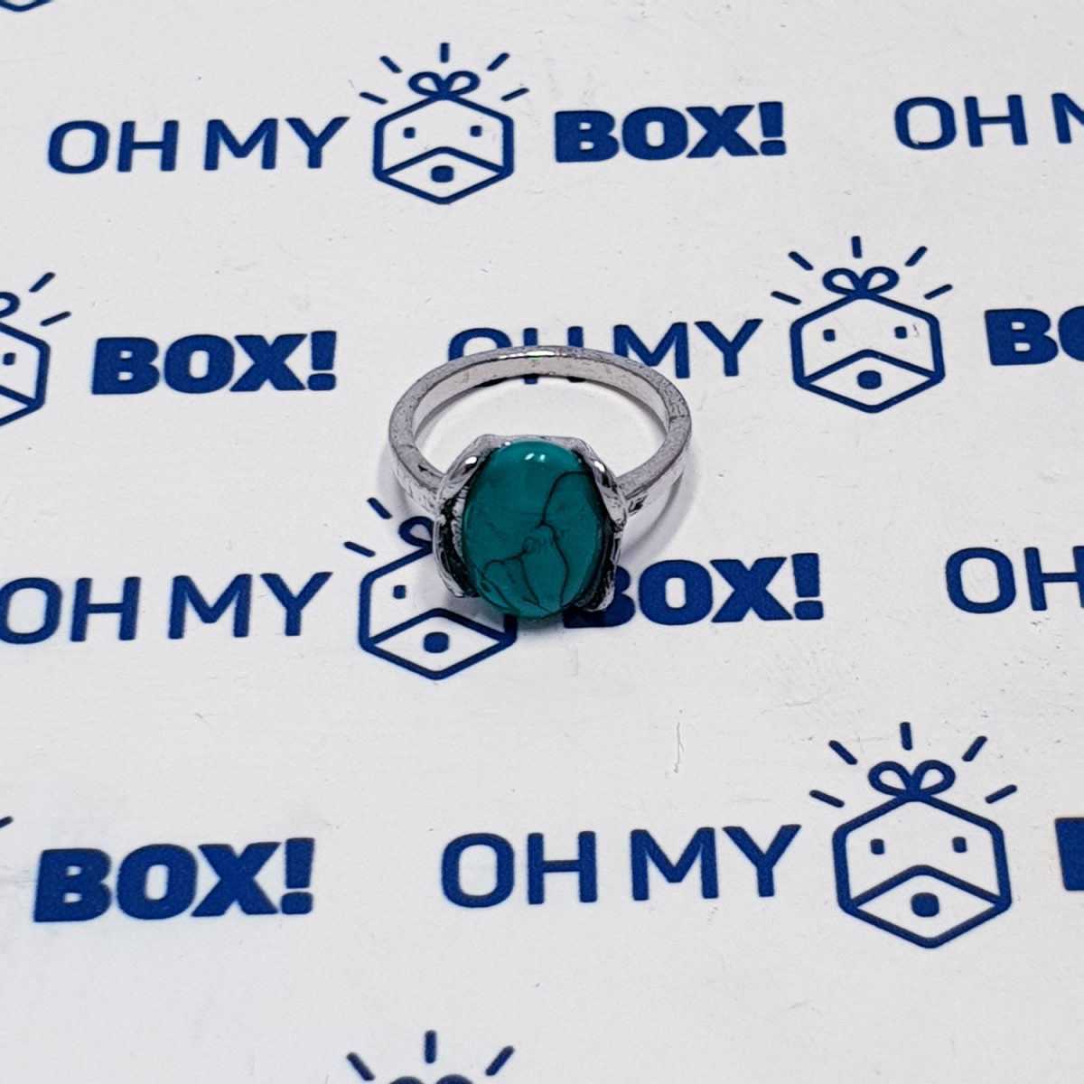 Unisex ring with stone - Green