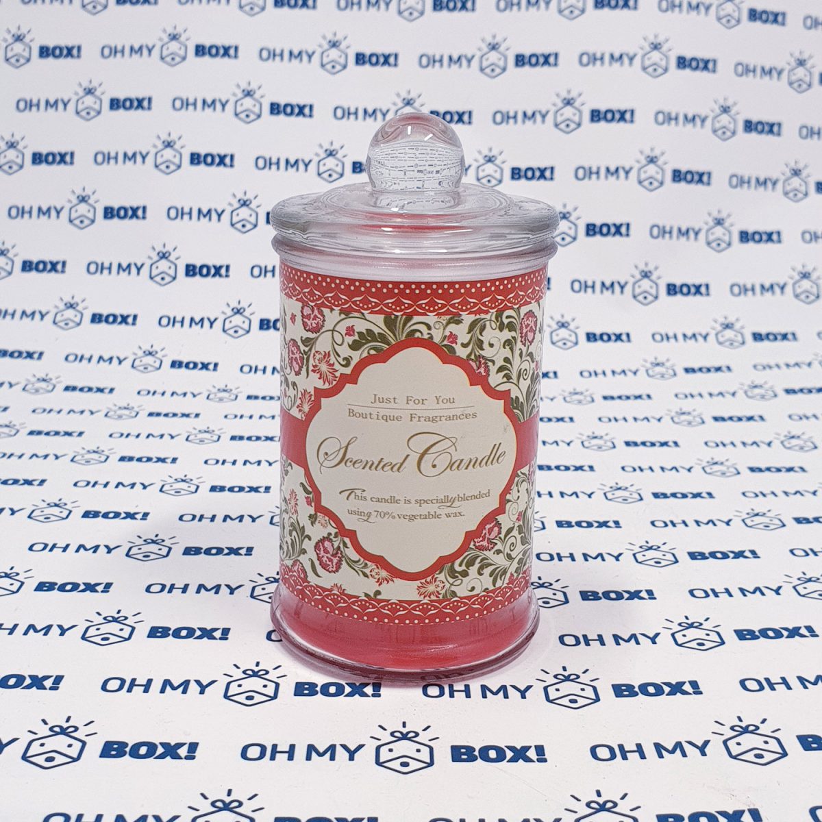 Scented Candle In A Glass Jar - Red