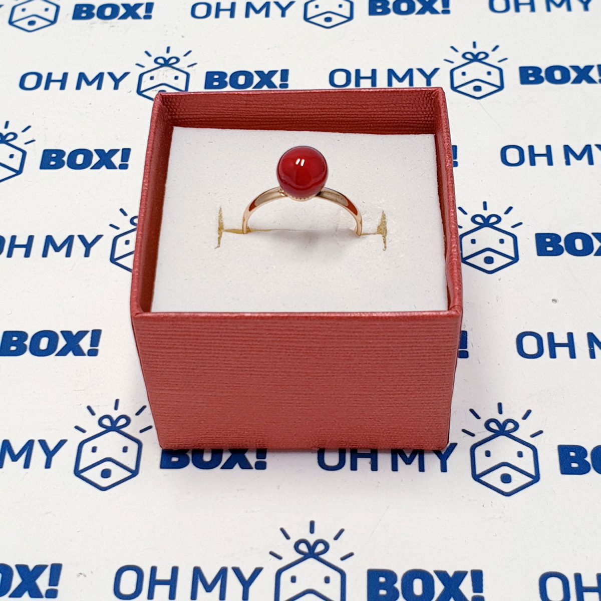 Ring with pearl - Maroon