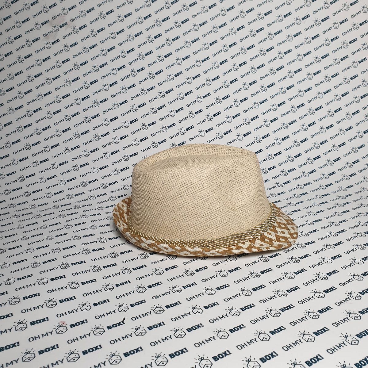 Fedora Hat  - Pattern on Edges Brown