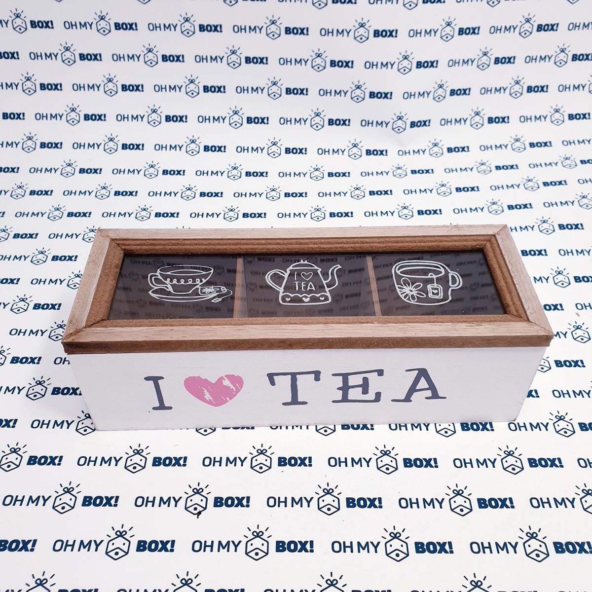 Wooden tea box - White