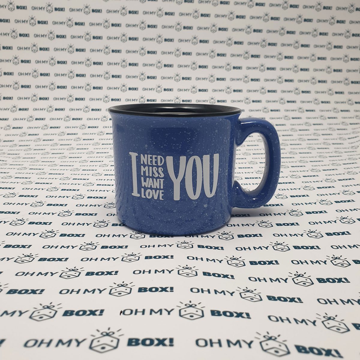 Black Mug with Love Quotes - Blue