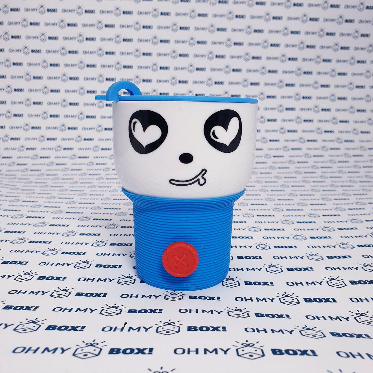 Panda Cup with silicon lid - Blue