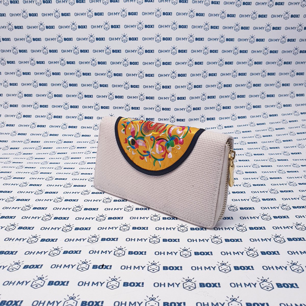 Floral Design Wallet Purse - White