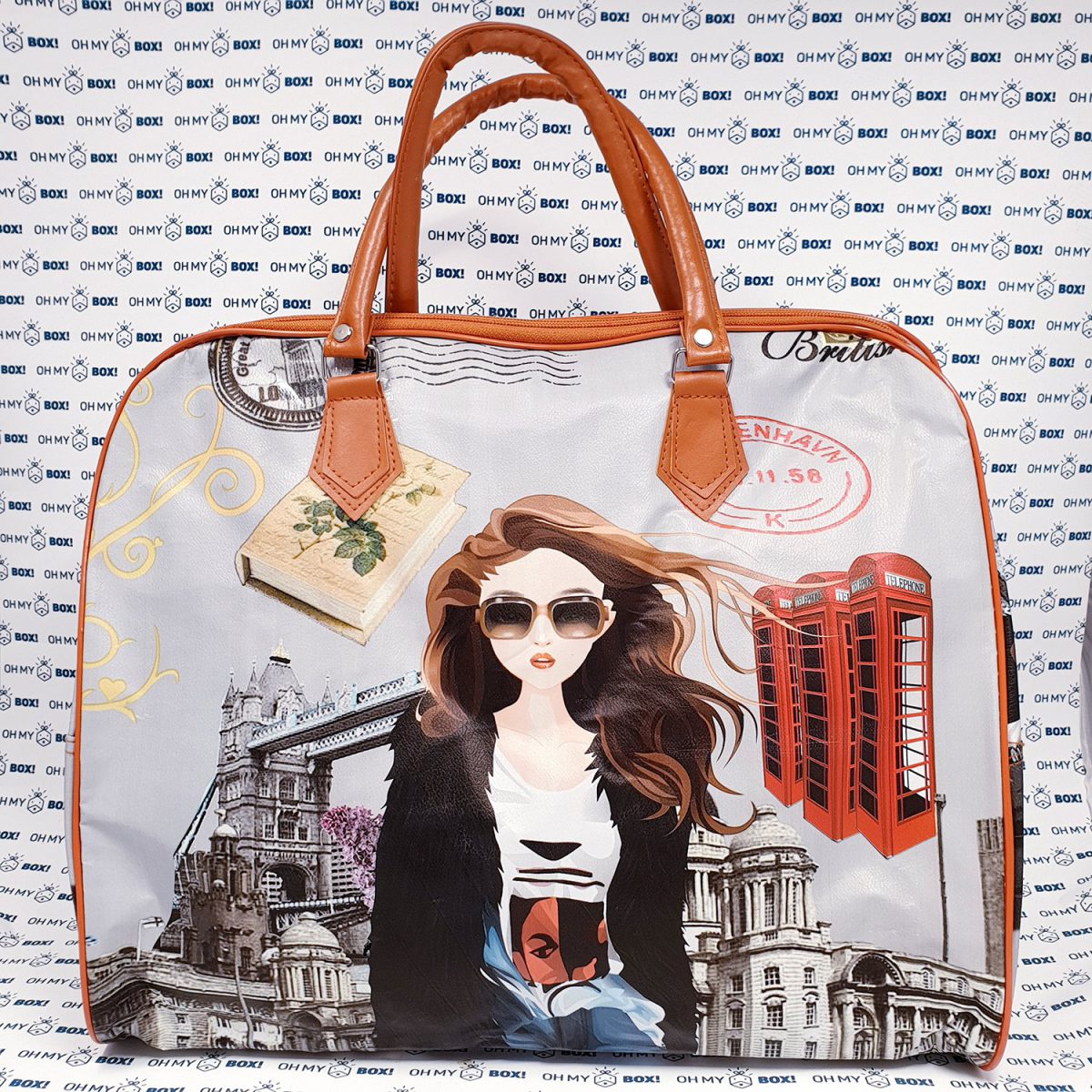 Big Hand Bag with girl painting - Design1