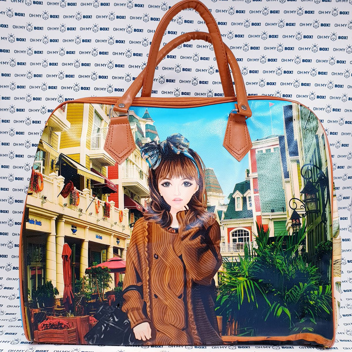 Big Hand Bag with girl painting - Design2