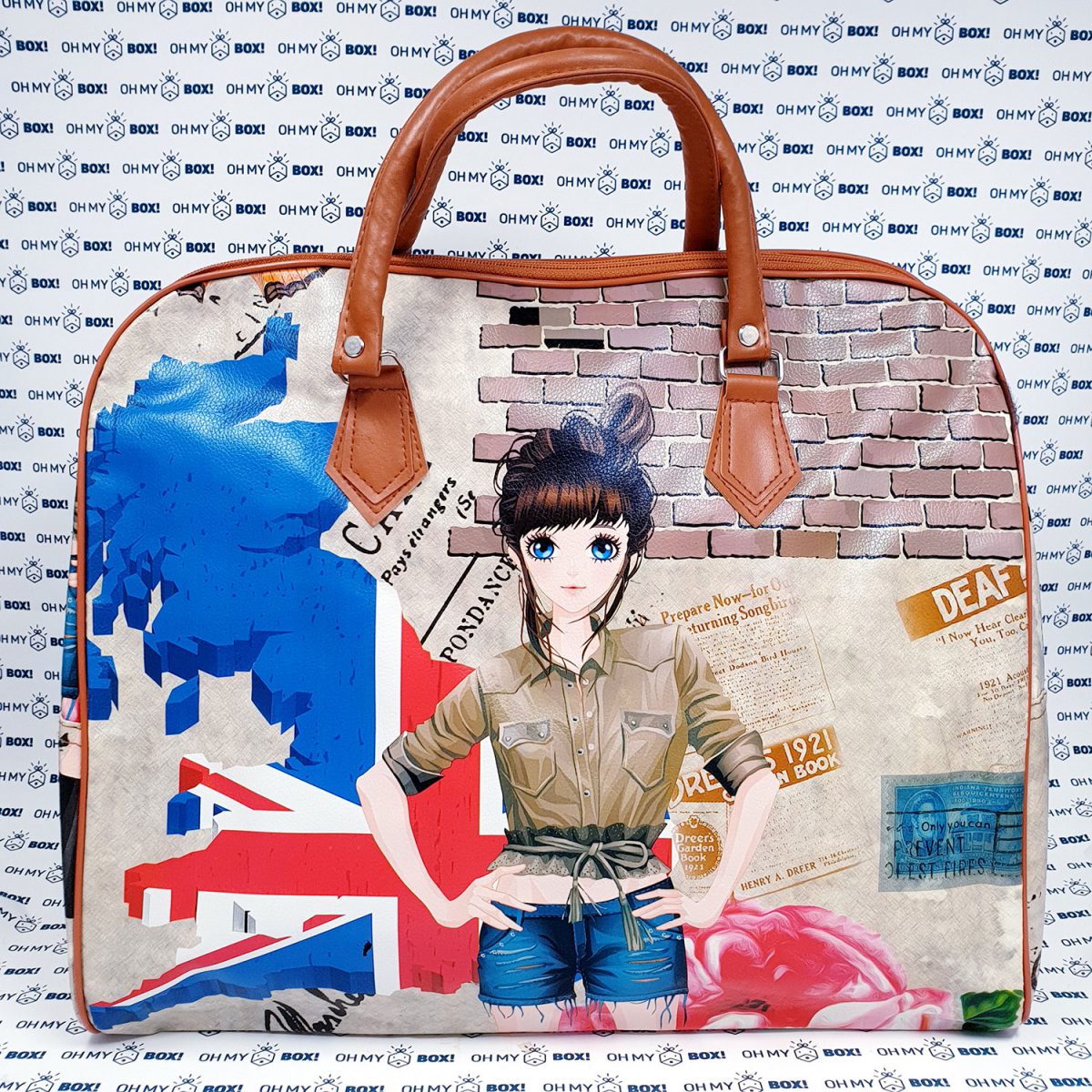 Big Hand Bag with girl painting - Design3