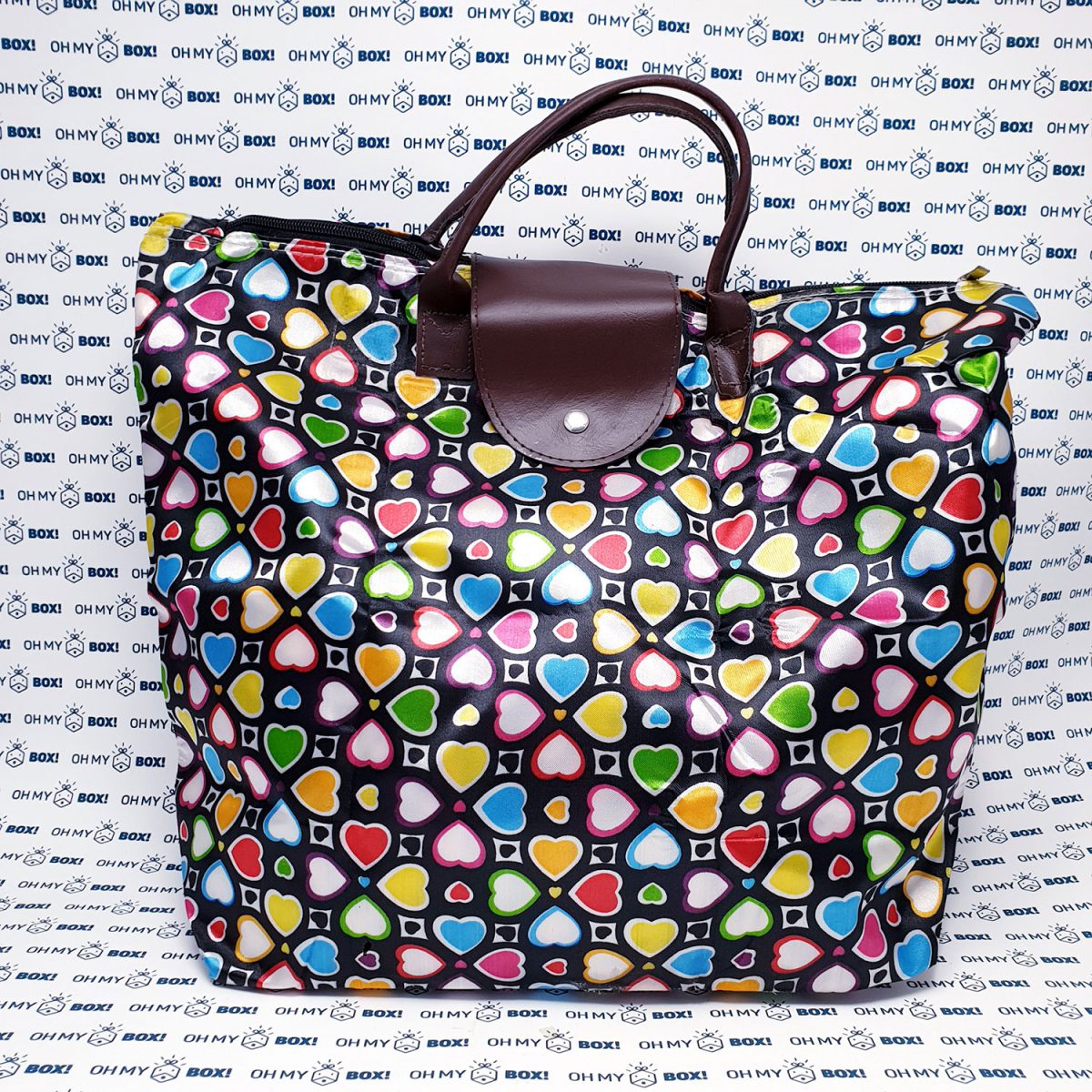 Beach Bag with Colorful  pattern - Heart