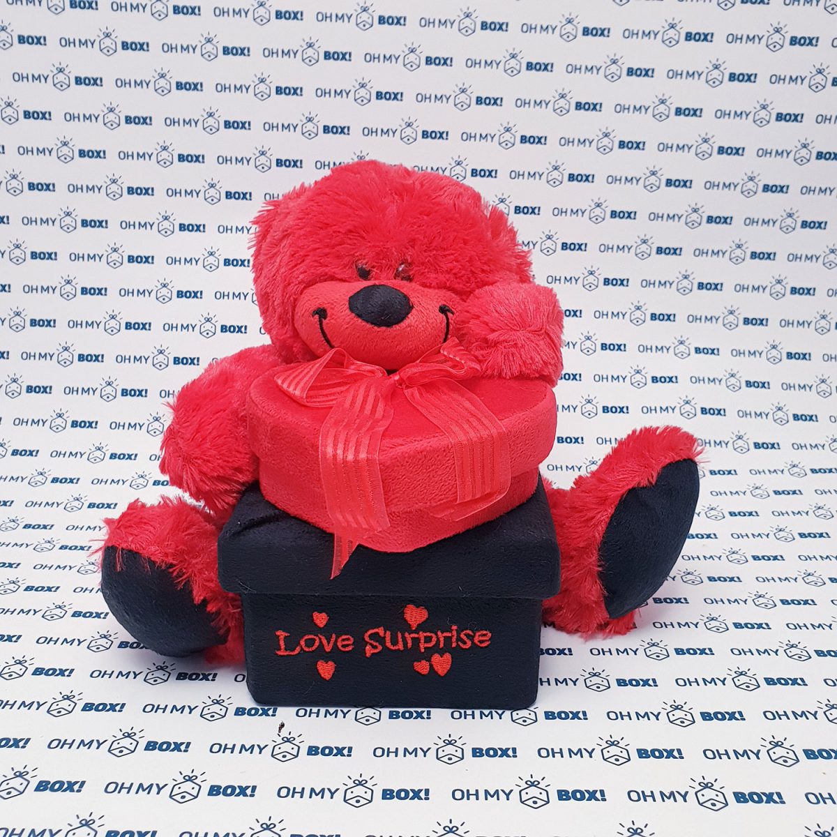 Teddy bear with giftbox - Red