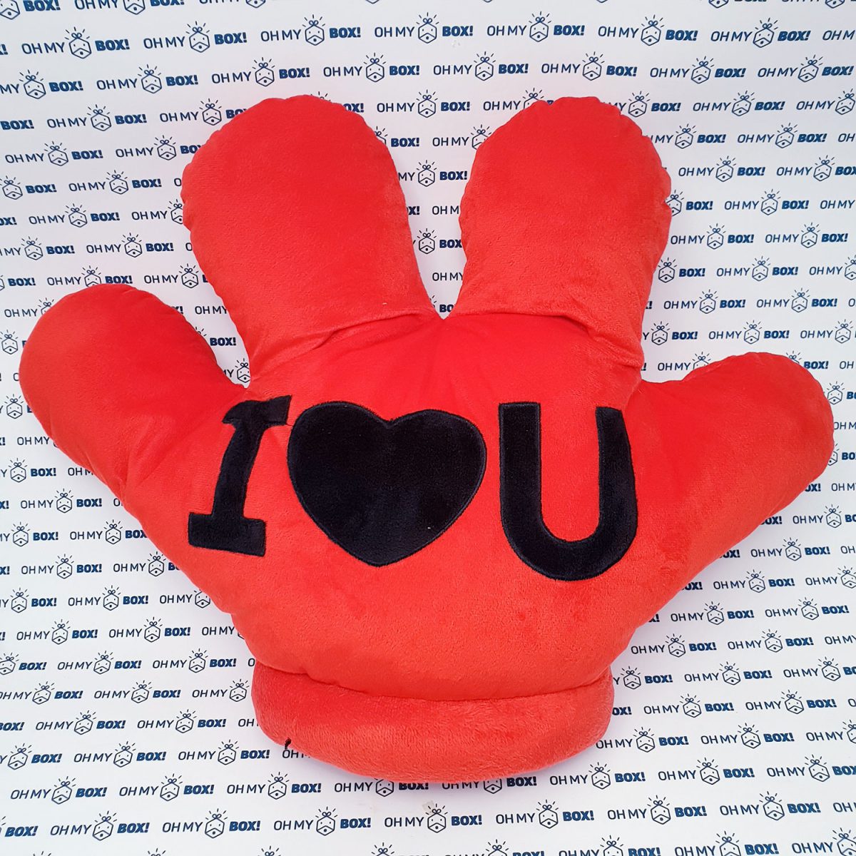 I Love You Hand Pillow - Red