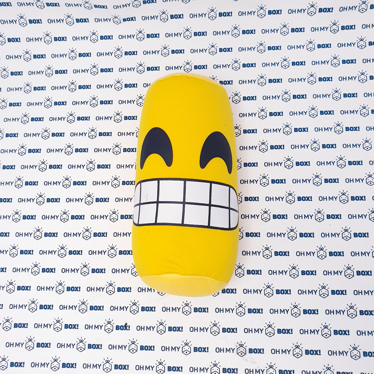 Cylinder Smiley Face Pillow - Yellow