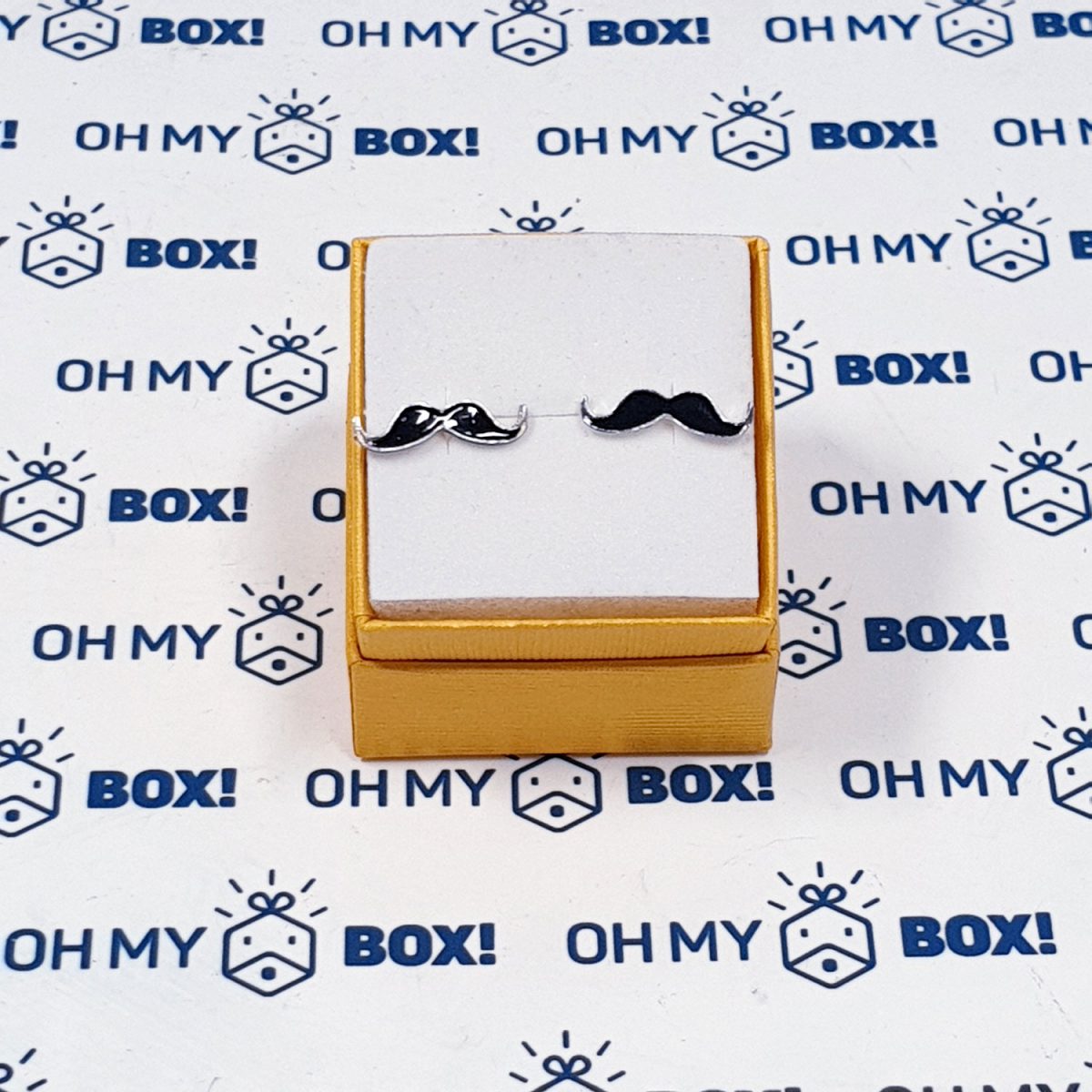 Moustache earring - Black