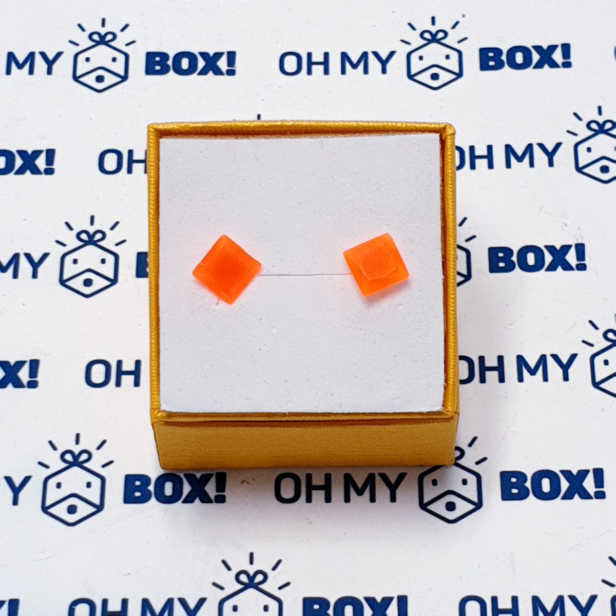 Earrings - Rhombus Orange