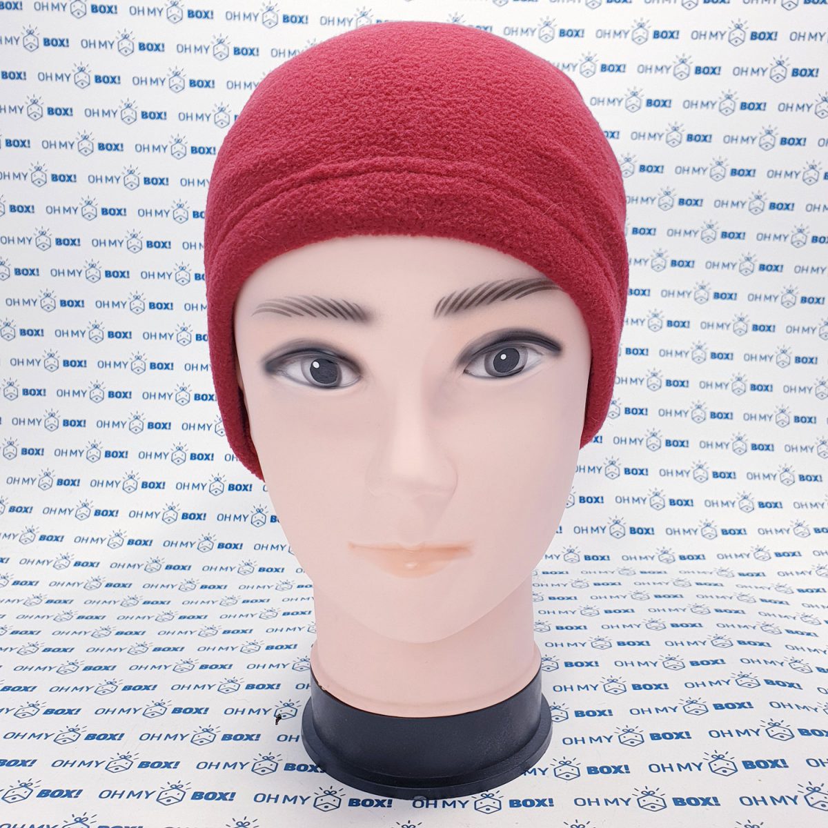 Winter Beanie Hat with String - Solid Color - Maroon