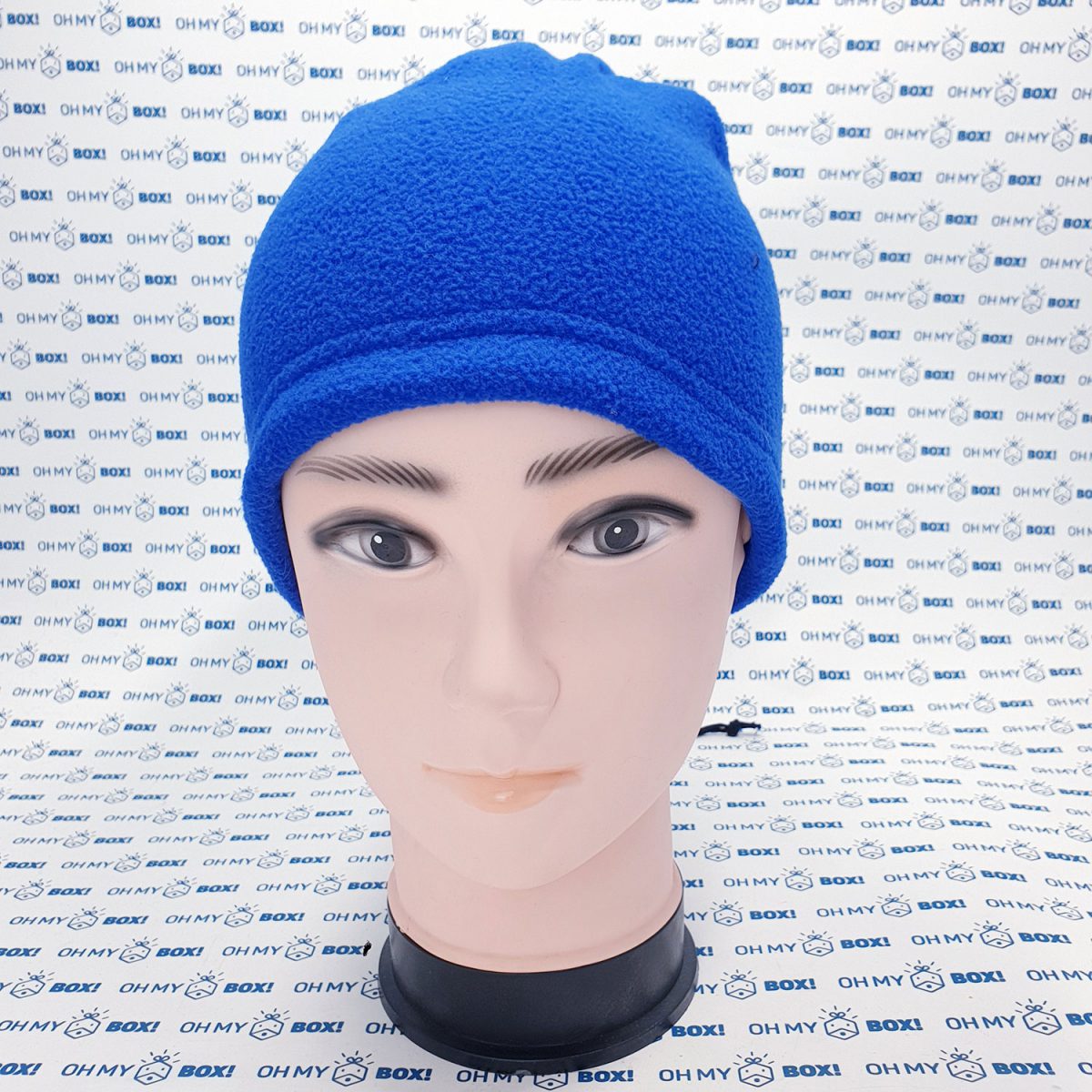 Winter Beanie Hat with String - Solid Color - Blue