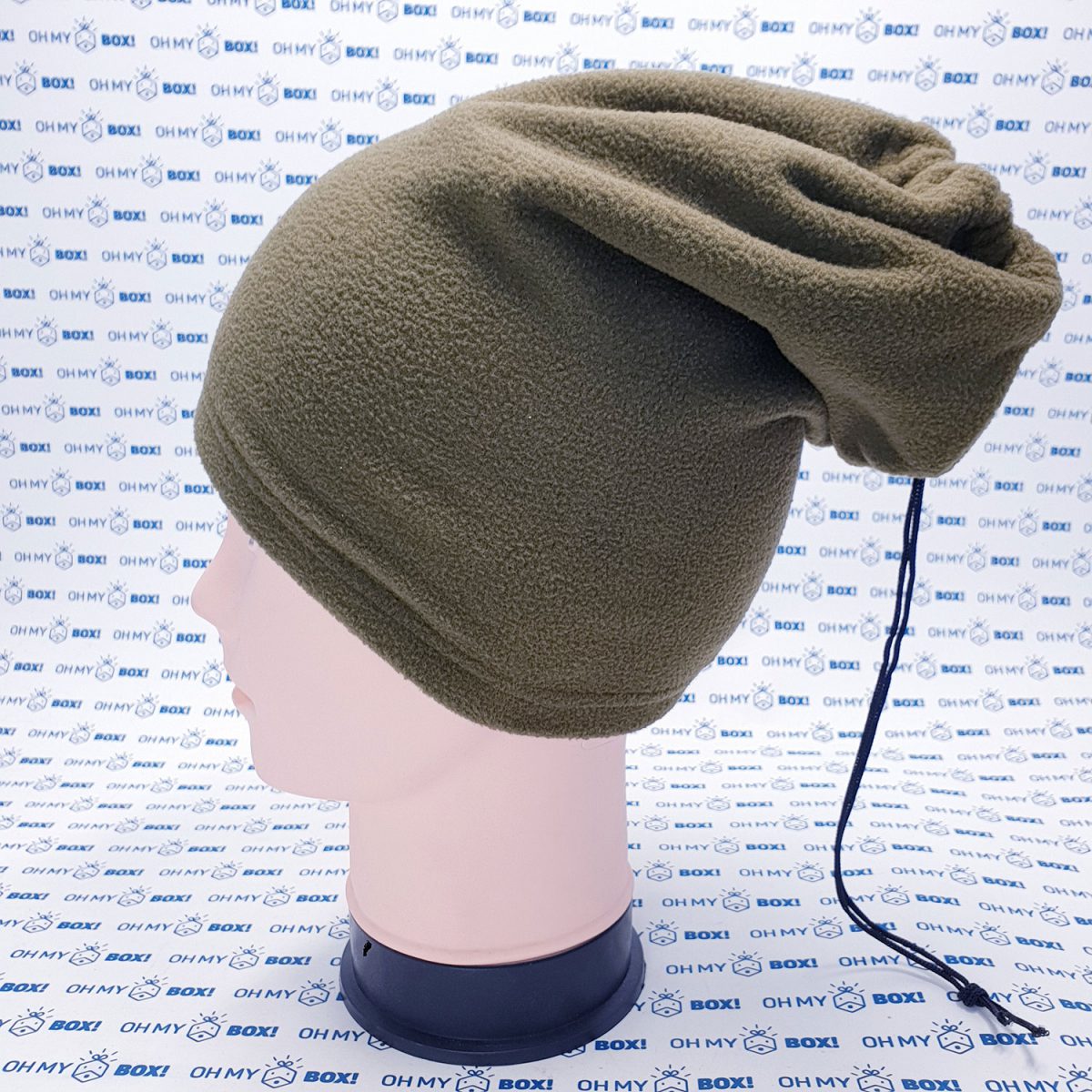 Winter Beanie Hat with String - Solid Color - Green