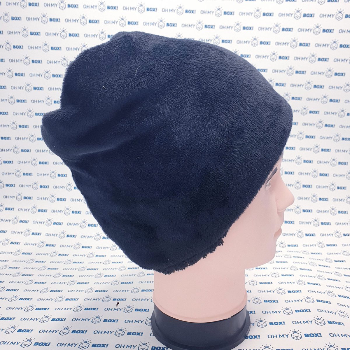 Winter Furry Beanie Hat - Solid Color - Black