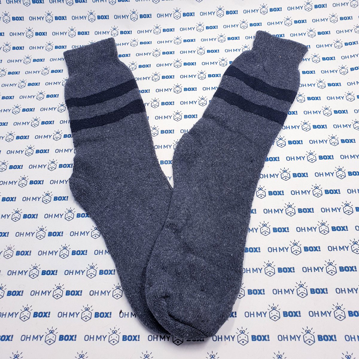 Socks with 2 Stripes (Size 43-48) - Dark Grey