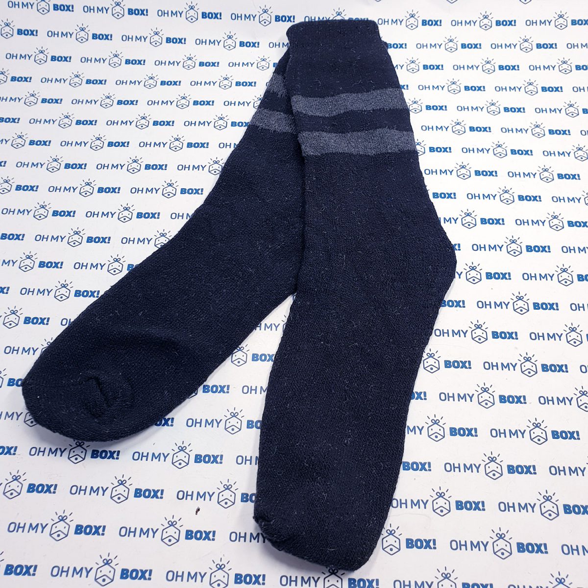 Socks with 2 Stripes (Size 43-48) - Black