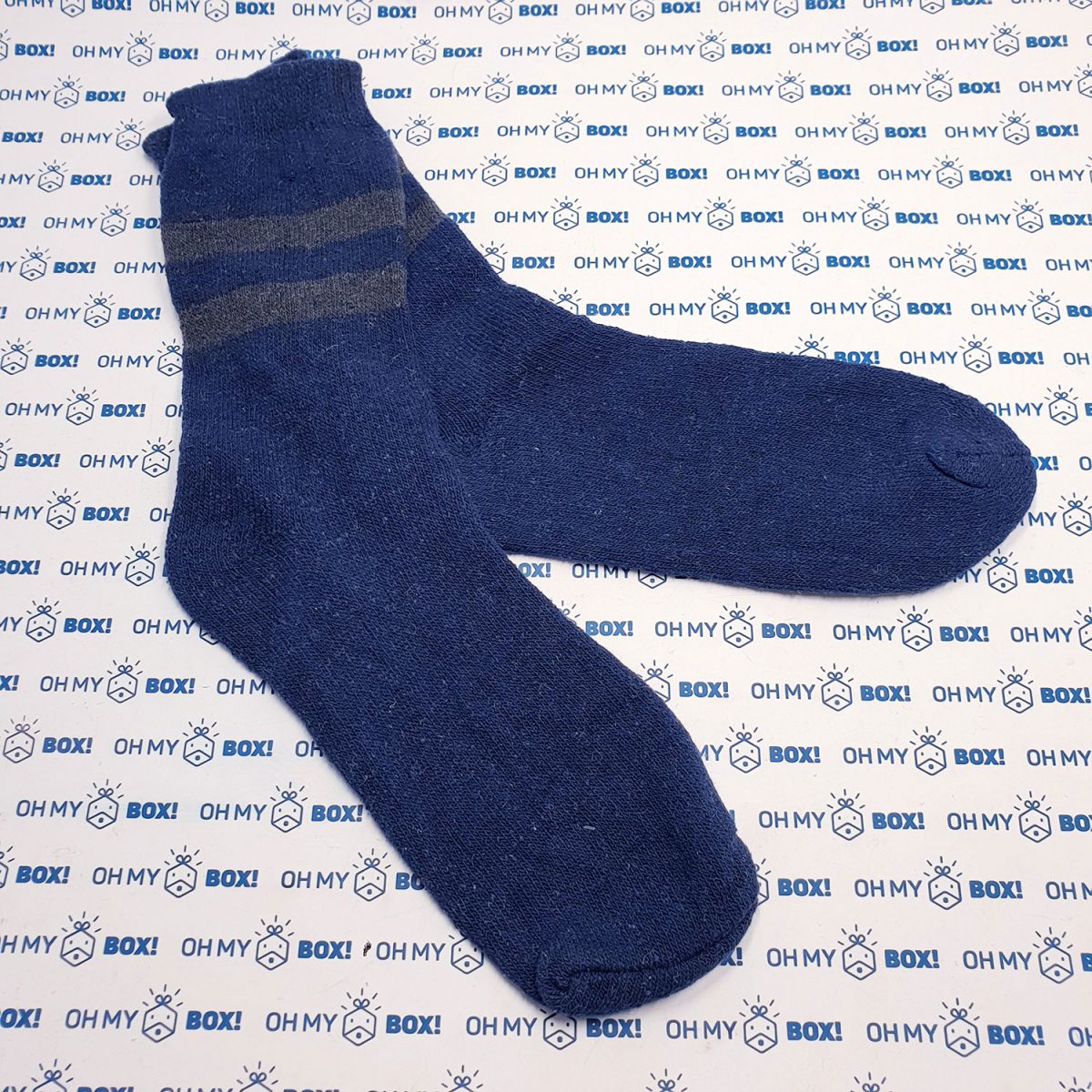 Socks with 2 Stripes (Size 43-48) - Navy