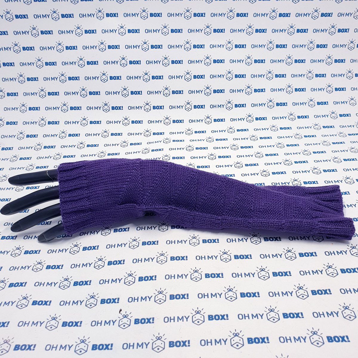 Long Fingerless Gloves - Purple