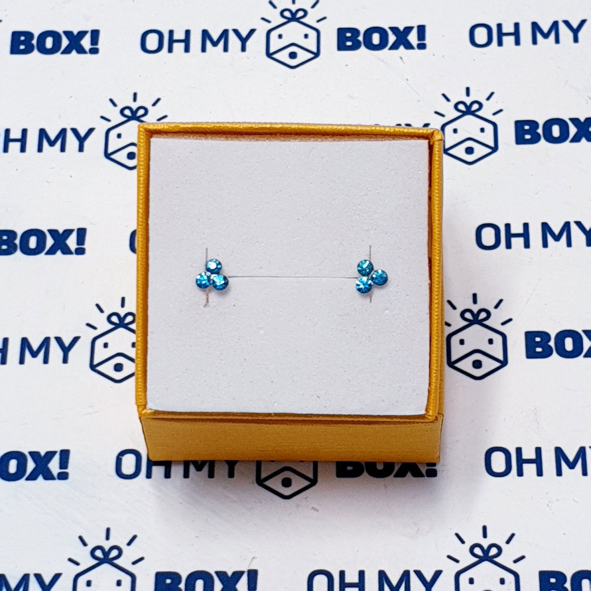 Three dots Earrings - Light Blue