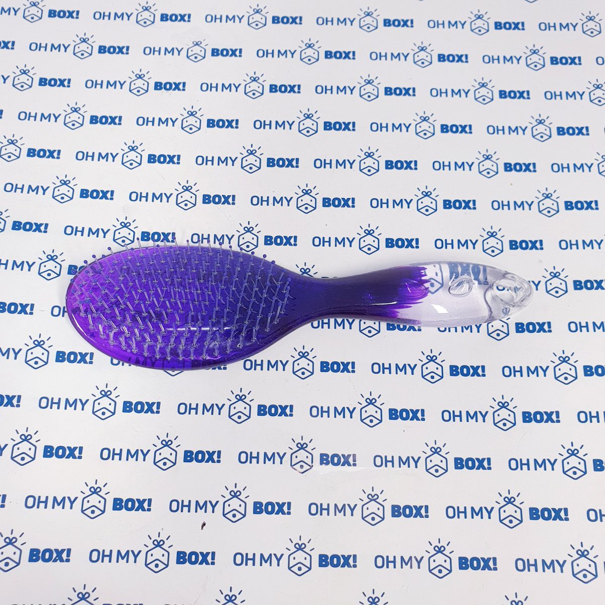 Transparent Colorful Hair Brush - Purple