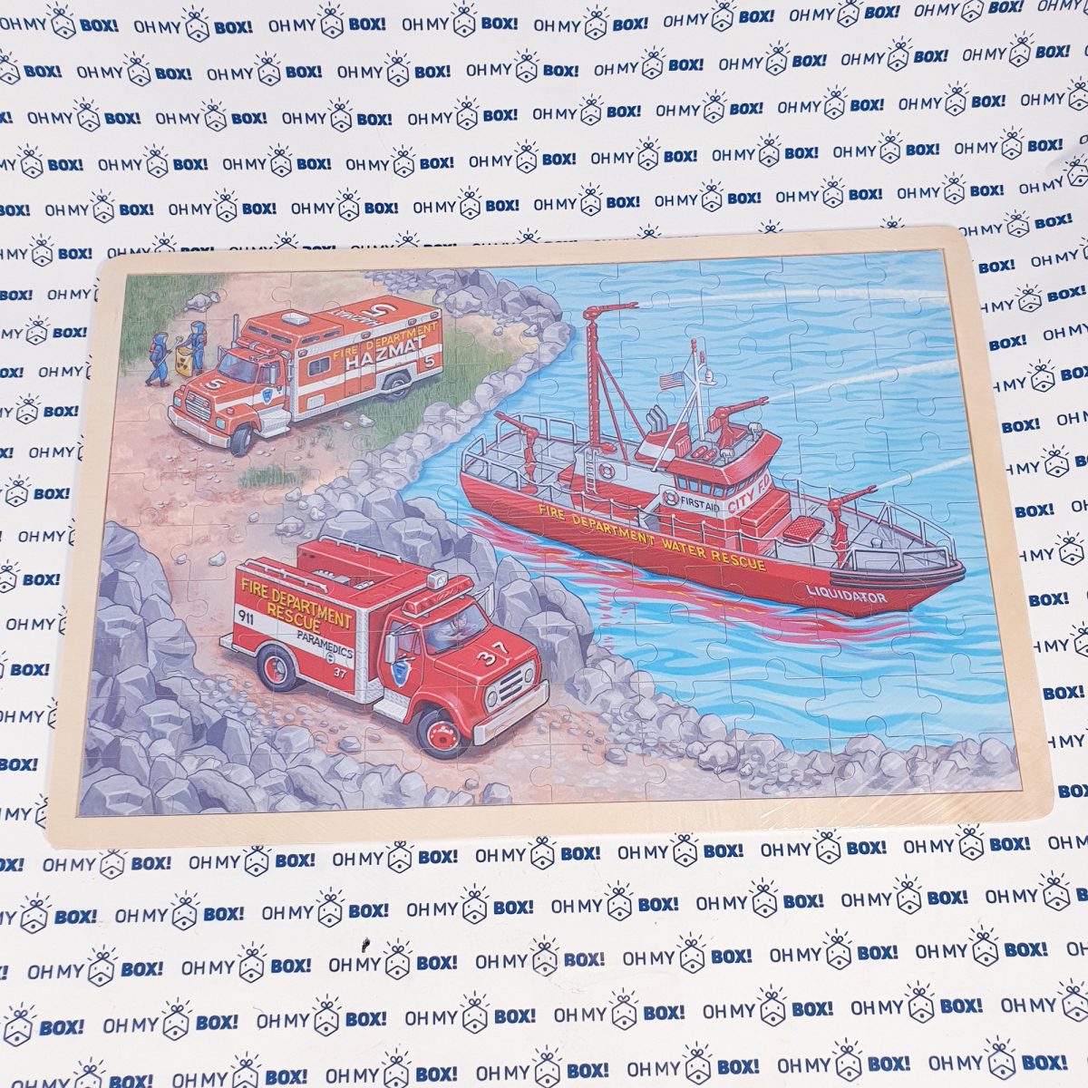 Wooden Puzzle 100 Pieces - Fire Department