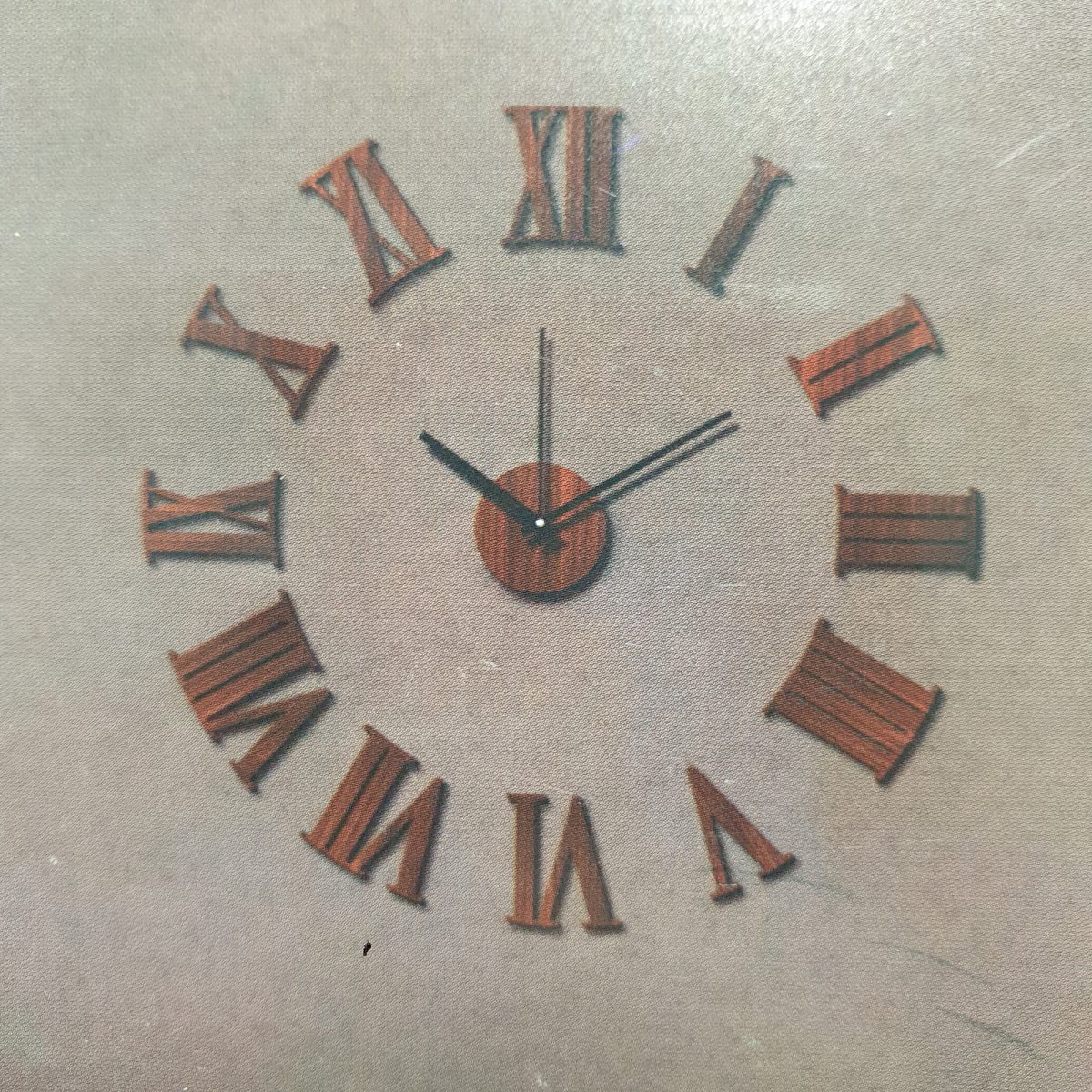 Big Wall Clock - Roman Numerals - Dark Brown