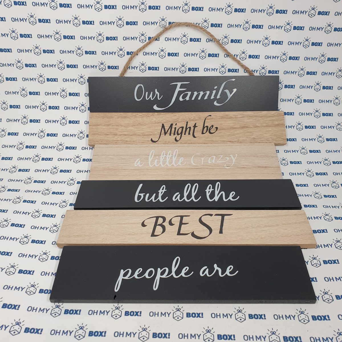 Crazy Family Wall Wooden Decoration