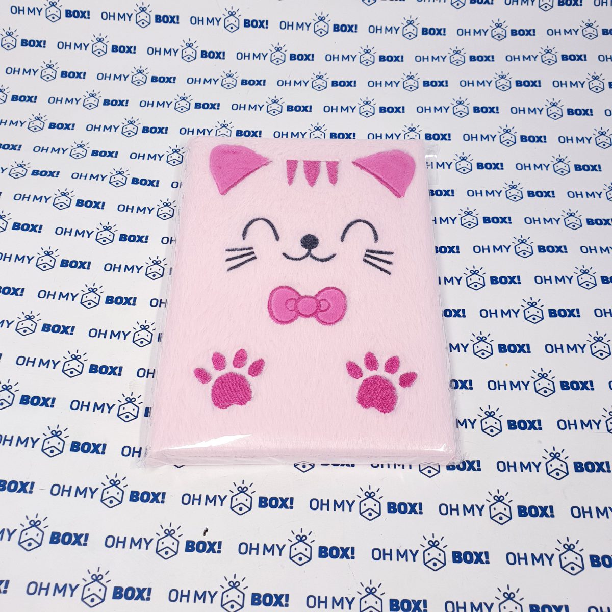 Furry Notebook Diary - Pink Cat