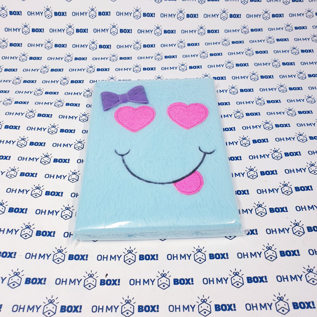 Furry Notebook Diary - Blue Smiley