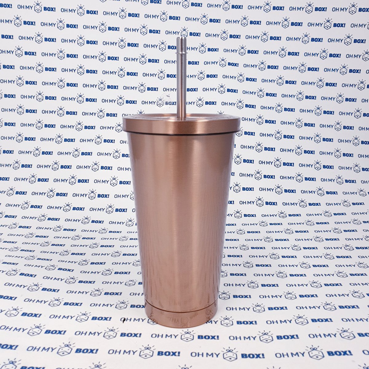 Stainless Steel Cup with Straw  - Silver