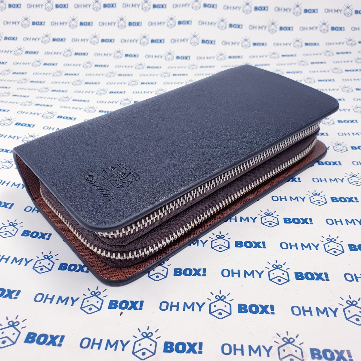 Wallet with 2 Zippers - Black