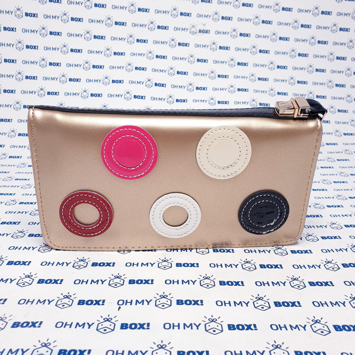 Wallet Purse with Circles - Gold