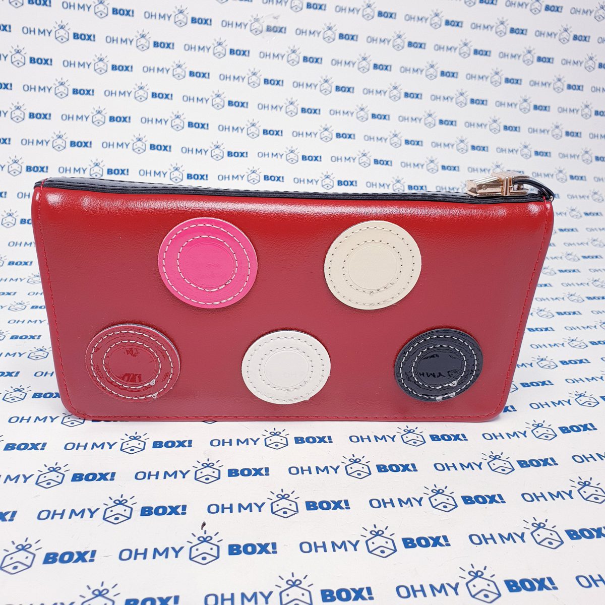 Wallet Purse with Circles - Red