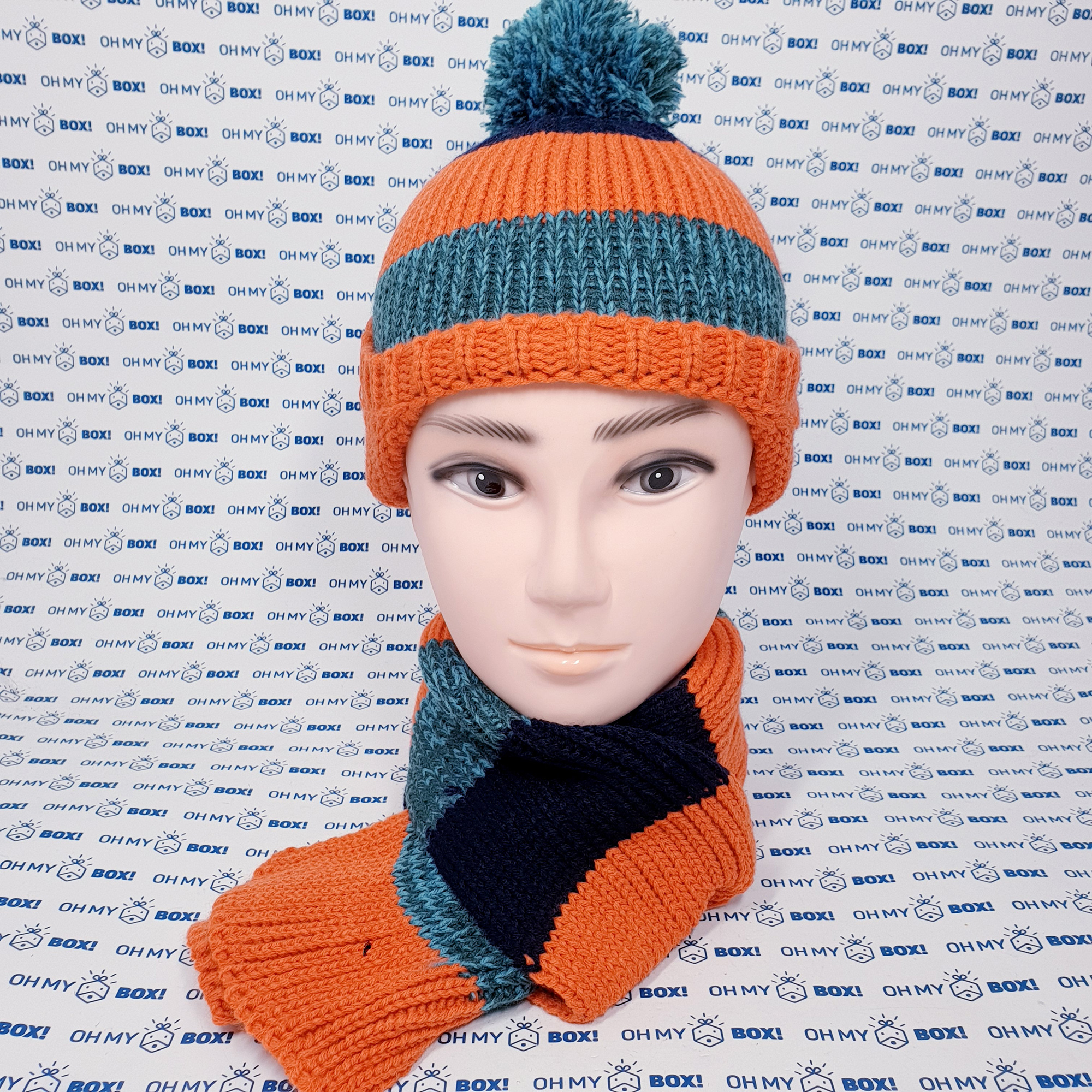 Children Hat and Scarf - Orange