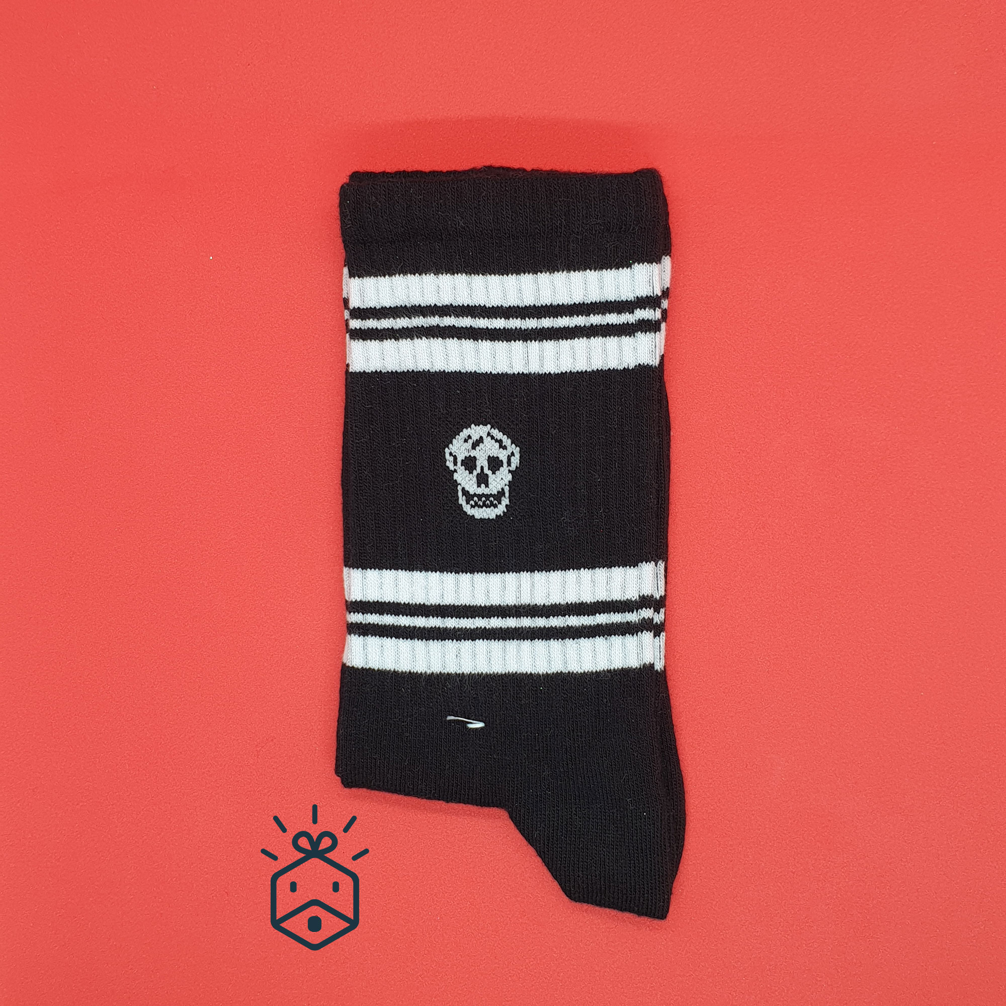 Funky Socks | White Skull