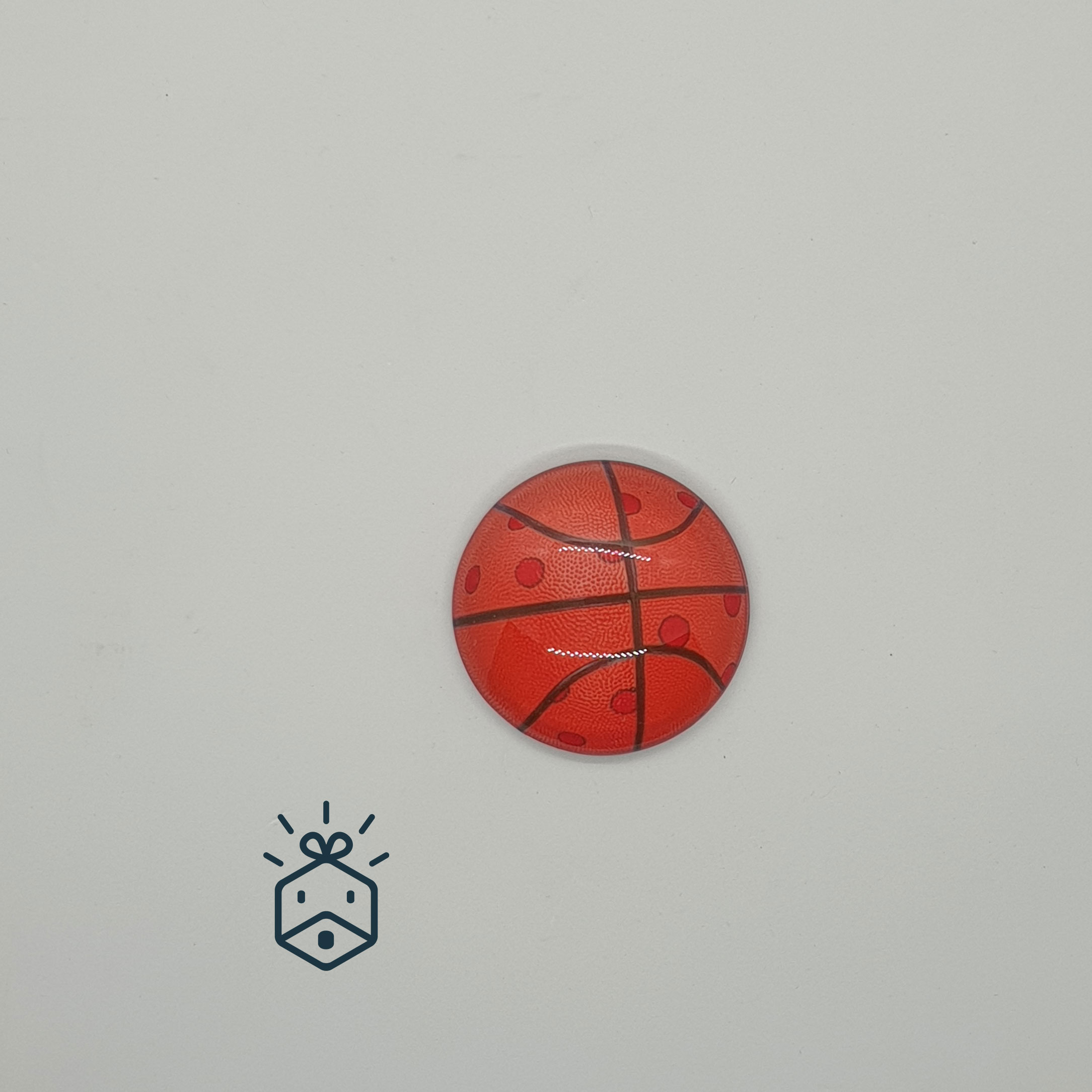 Glass Refrigirator Magnet | Basketball 3