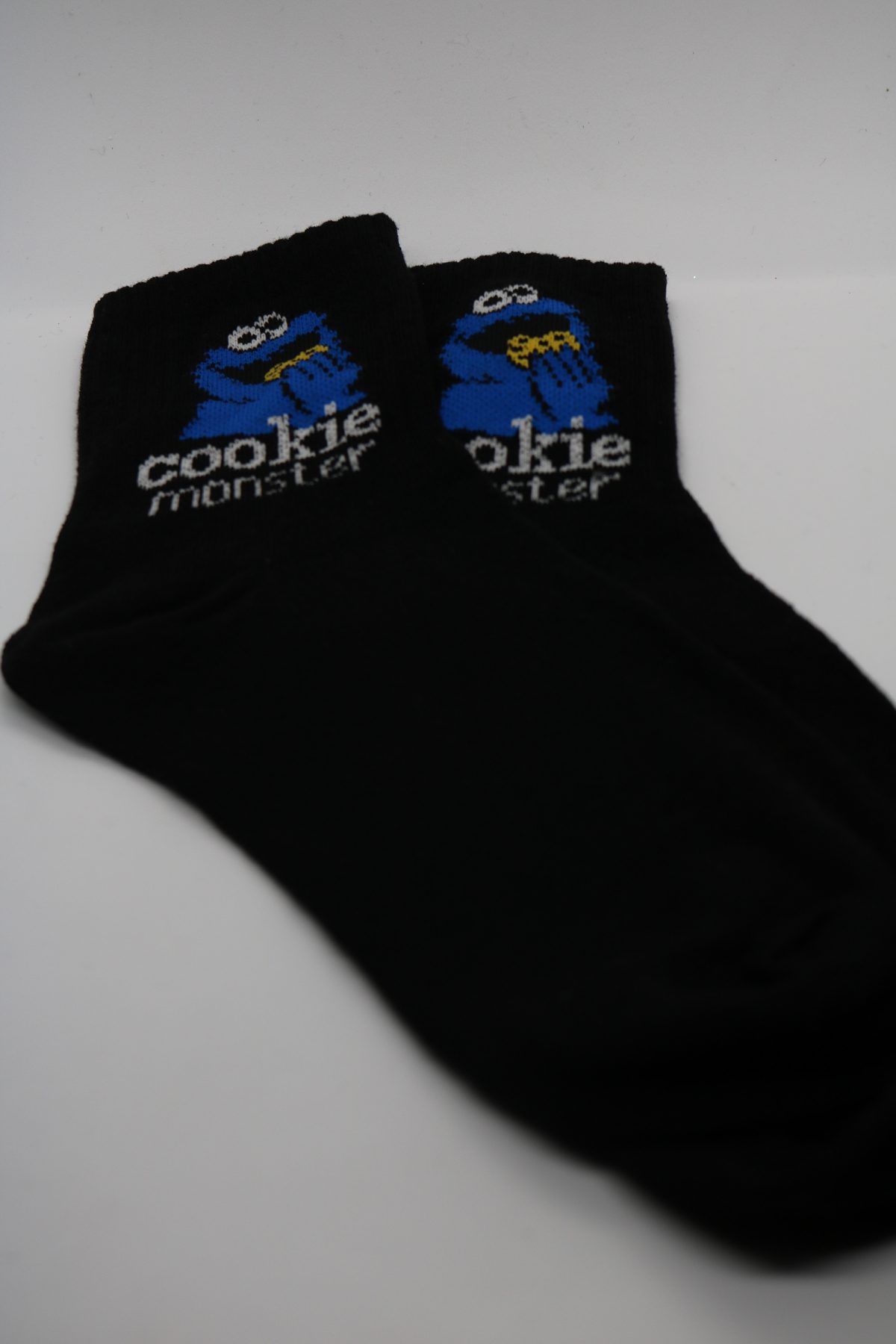 Funky Cartoon Socks | Cookie Monster - Black