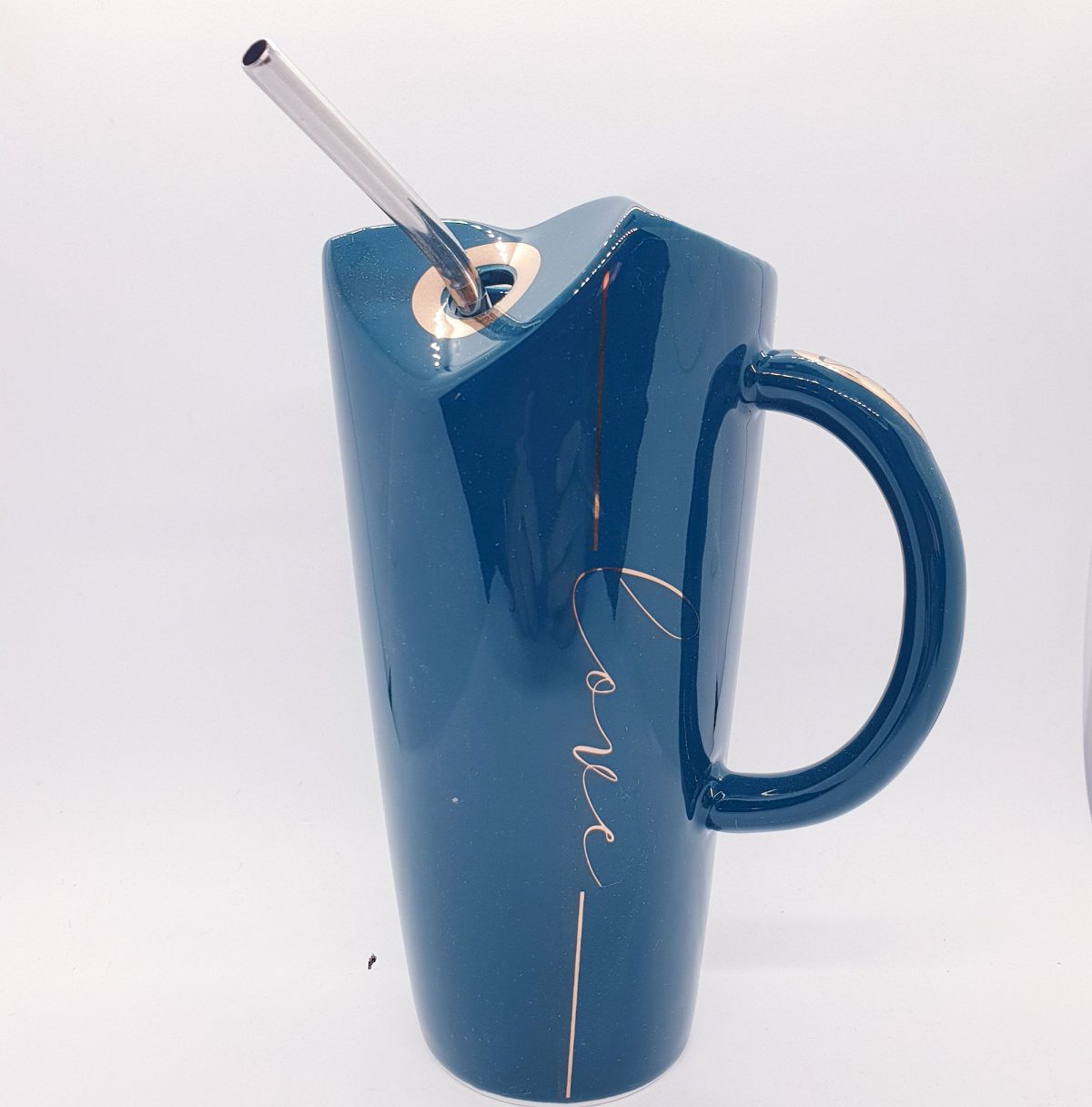 Mug with Metal Straw - Green