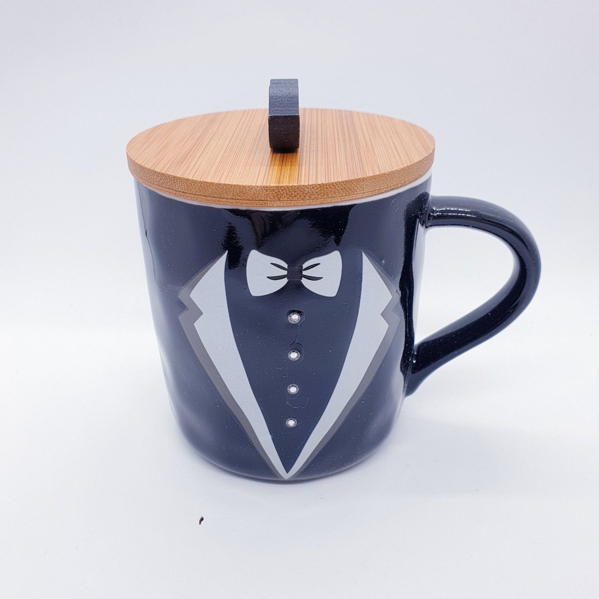 Tuxedo Mug with Lid - Black