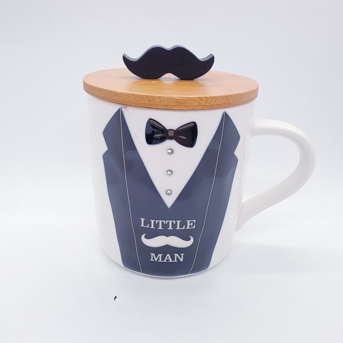 Tuxedo Mug with Lid - White