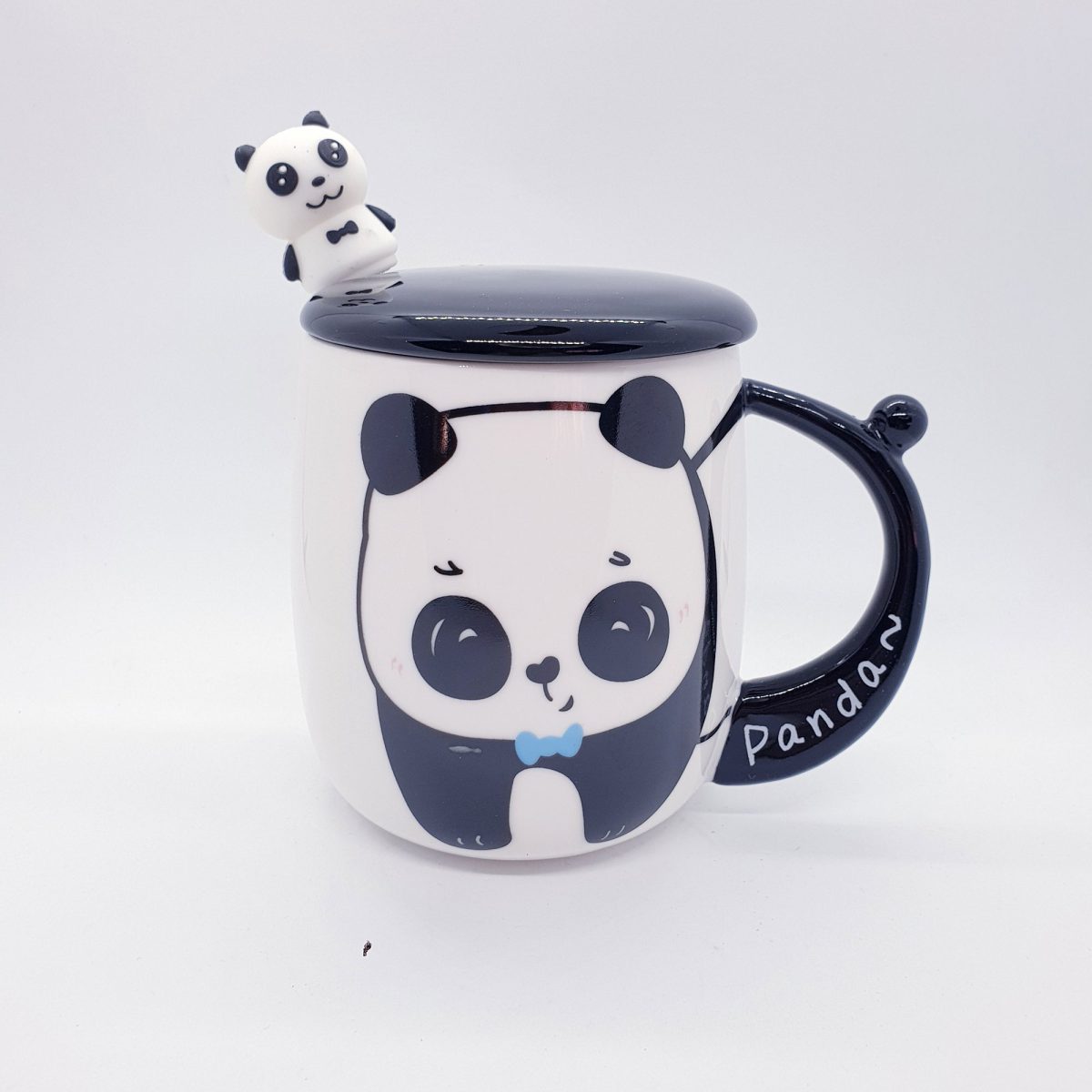 Panda Mug with Lid and Spoon