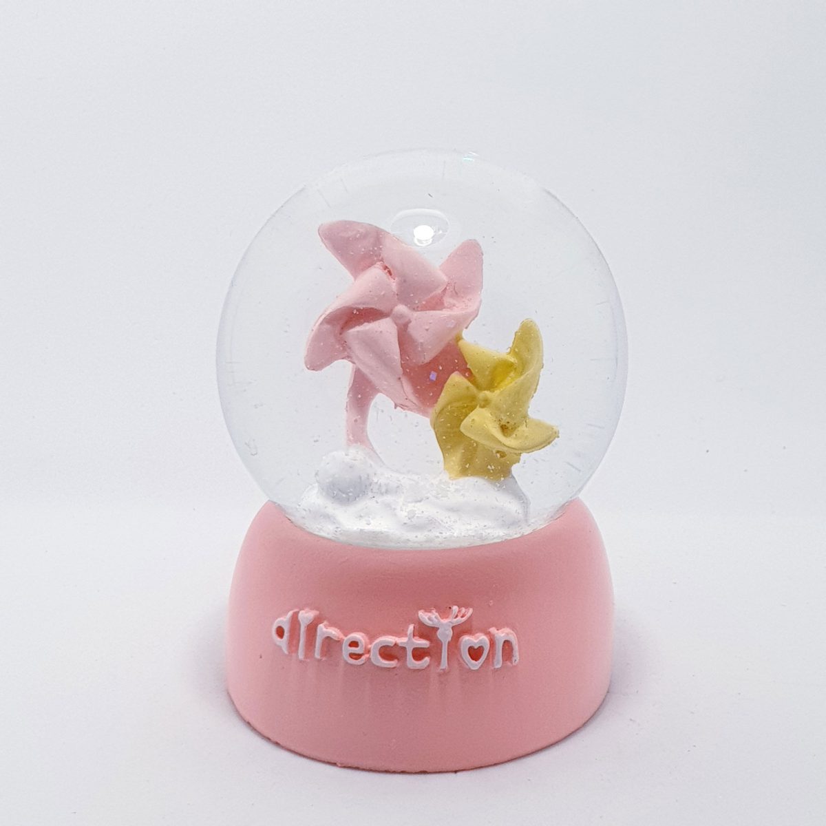 Small Snow Globe - Wind Toy - Pink Base