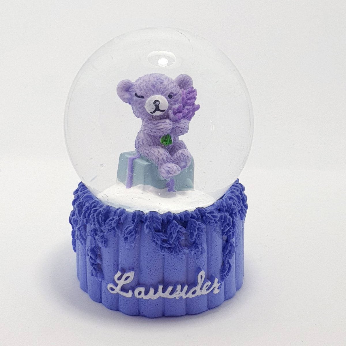 Small Snow Globe - Bear - Blue Base